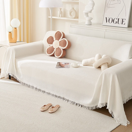 Cozy Woven Sofa Throw – Minimal Warmth