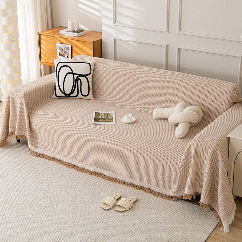 Cozy Woven Sofa Throw – Minimal Warmth