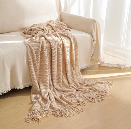 Soft Textured Luxe Throw – Calm Cozy Layers