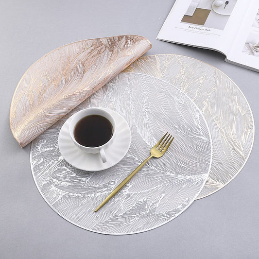 Elegant Round Placemats – Modern Metallic Glow