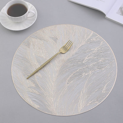 Elegant Round Placemats – Modern Metallic Glow