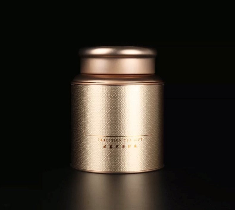 Oriental Luxe Tea Canister – Warm Minimal Aesthetic