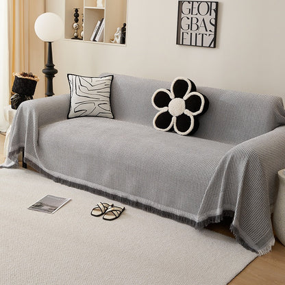 Cozy Woven Sofa Throw – Minimal Warmth