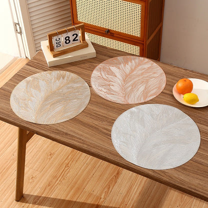 Elegant Round Placemats – Modern Metallic Glow